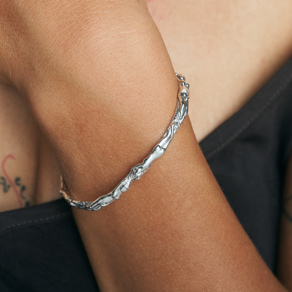 Sleeping Venus Cuff, Silver by Carina Hardy - At Present Jewelry