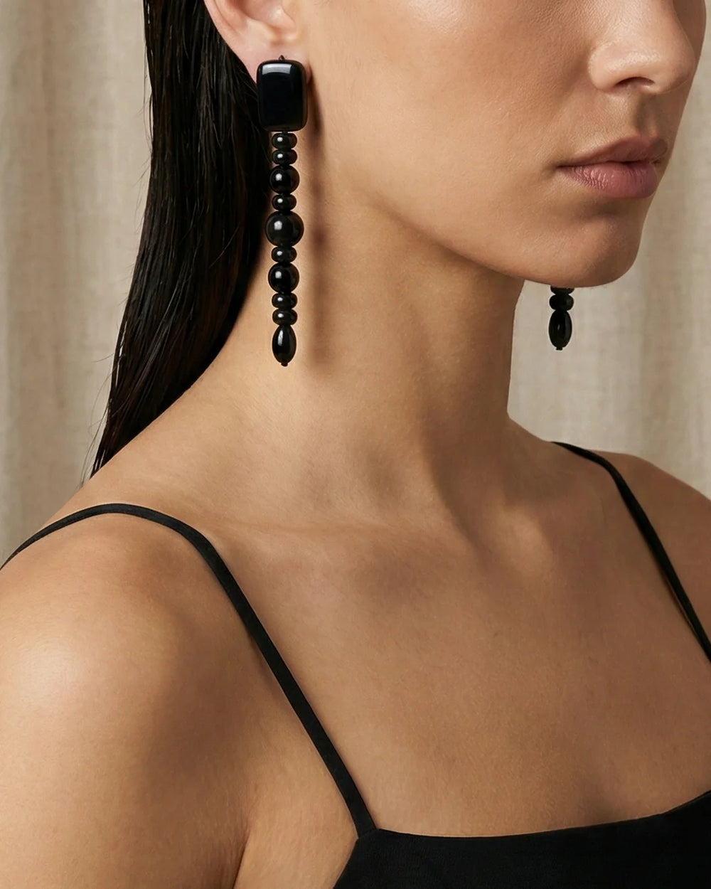 Noir Cascade Earrings