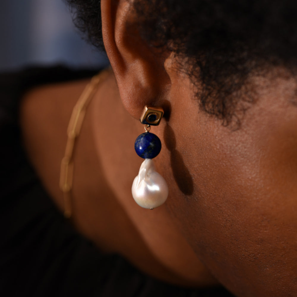 BOLD Earrings, Gold Plated by Jalil Johnson : At Present Collection - At Present Jewelry