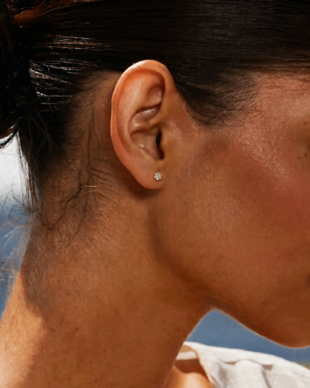 Grey Diamond Crown Studs