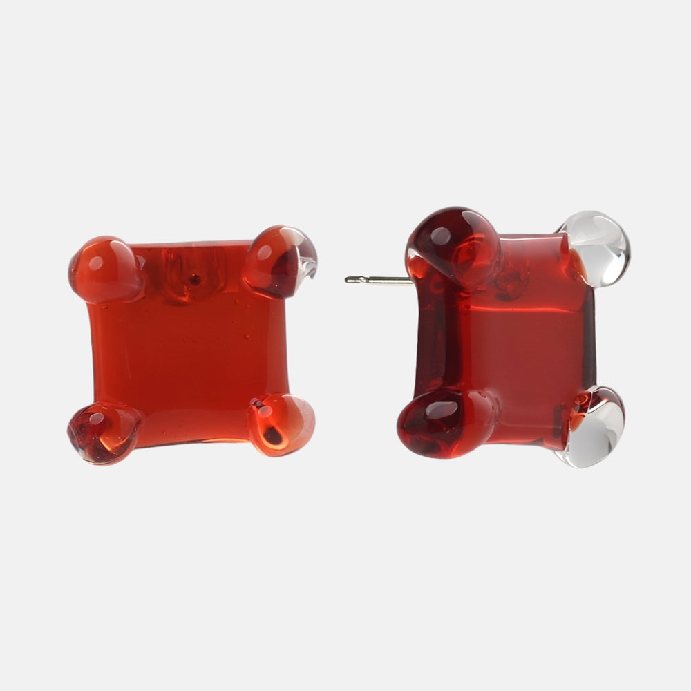 Square Prong Set Earrings by KEANE - At Present Jewelry