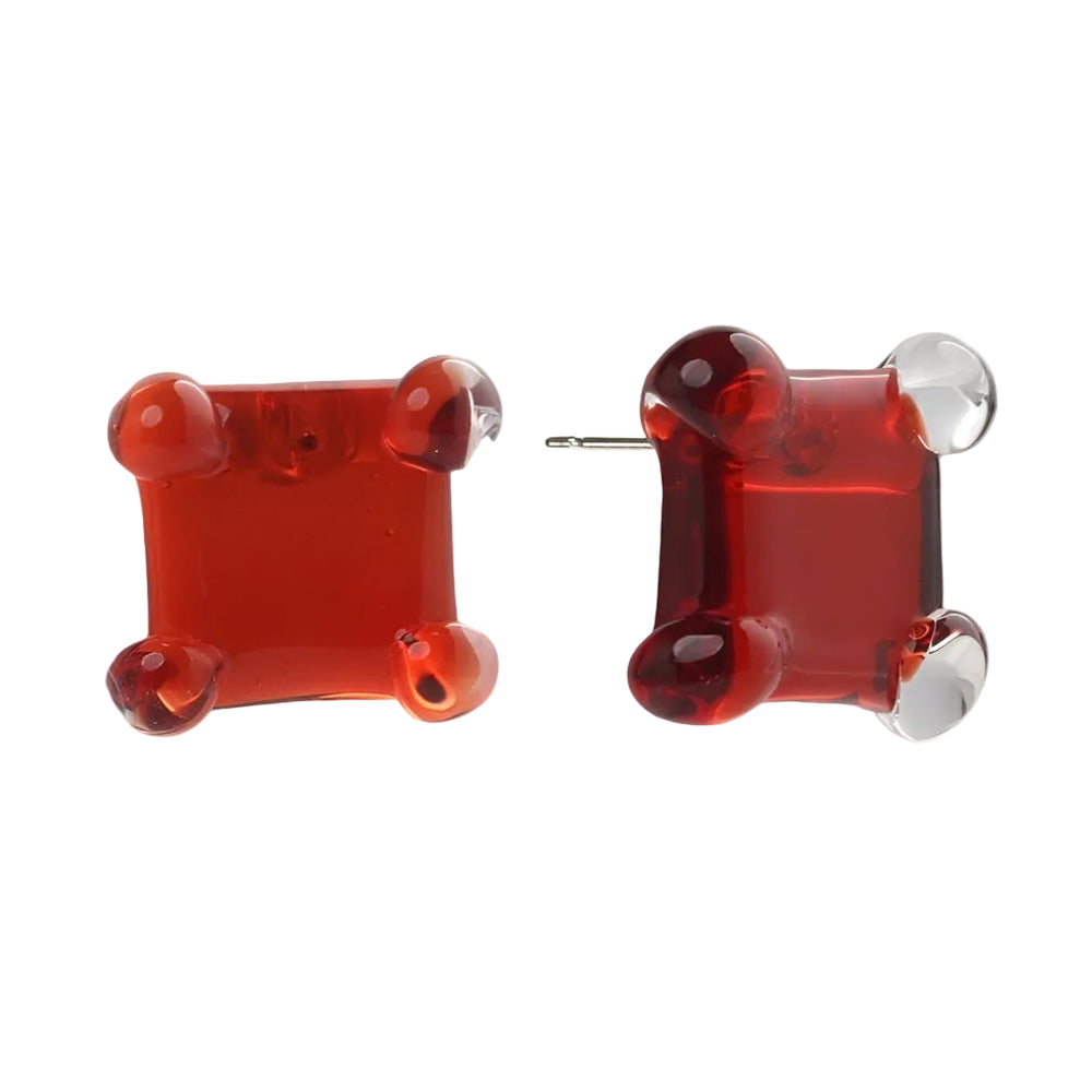 Square Prong Set Earrings by KEANE - At Present Jewelry