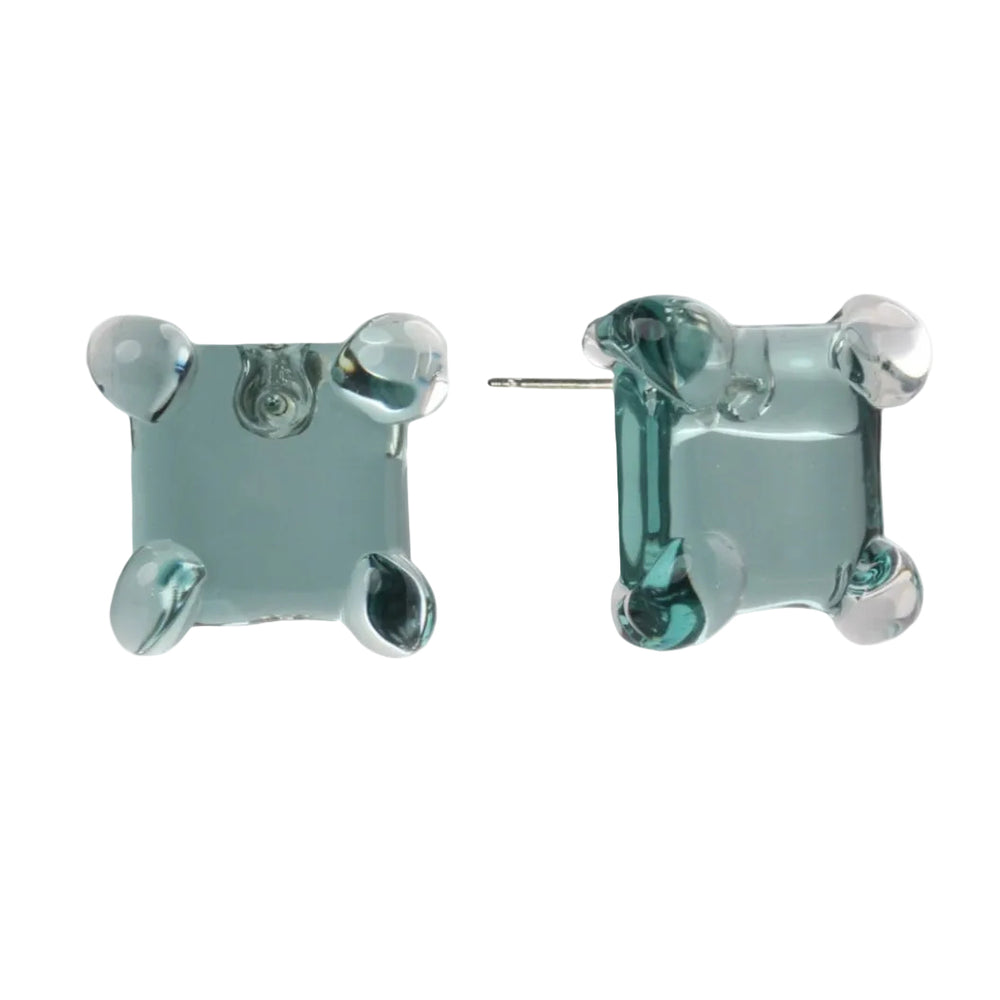Square Prong Set Earrings by KEANE - At Present Jewelry