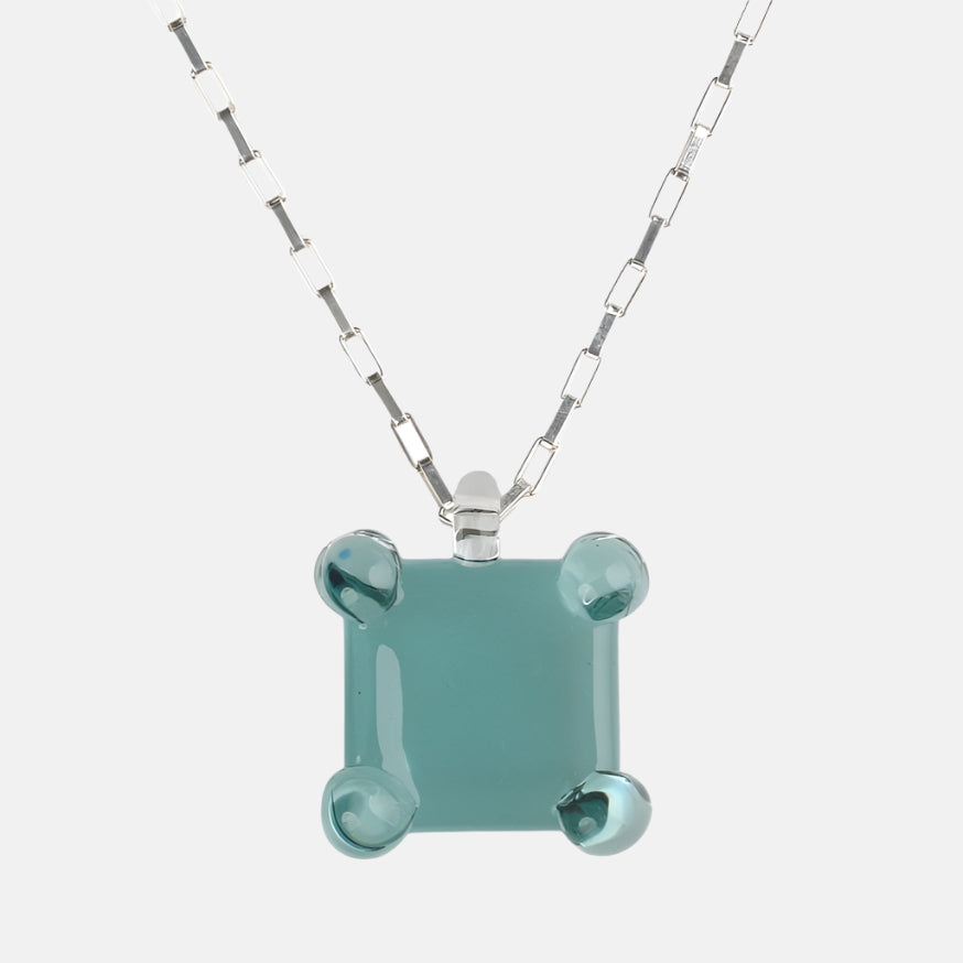 Prong Square Necklace by KEANE - At Present Jewelry