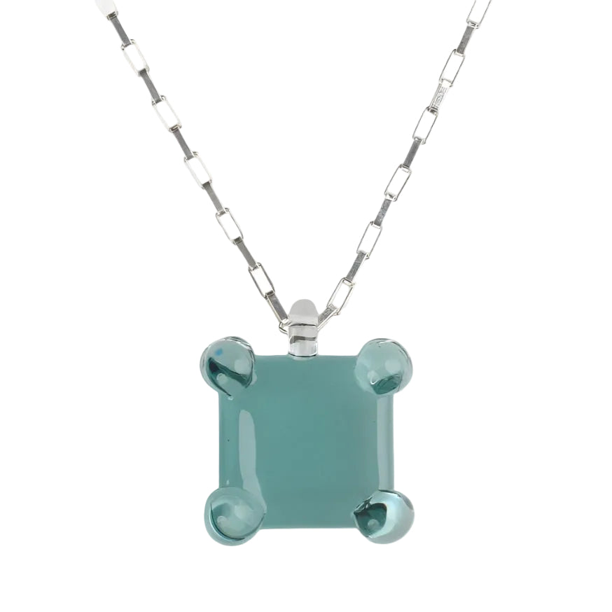 Prong Square Necklace by KEANE - At Present Jewelry