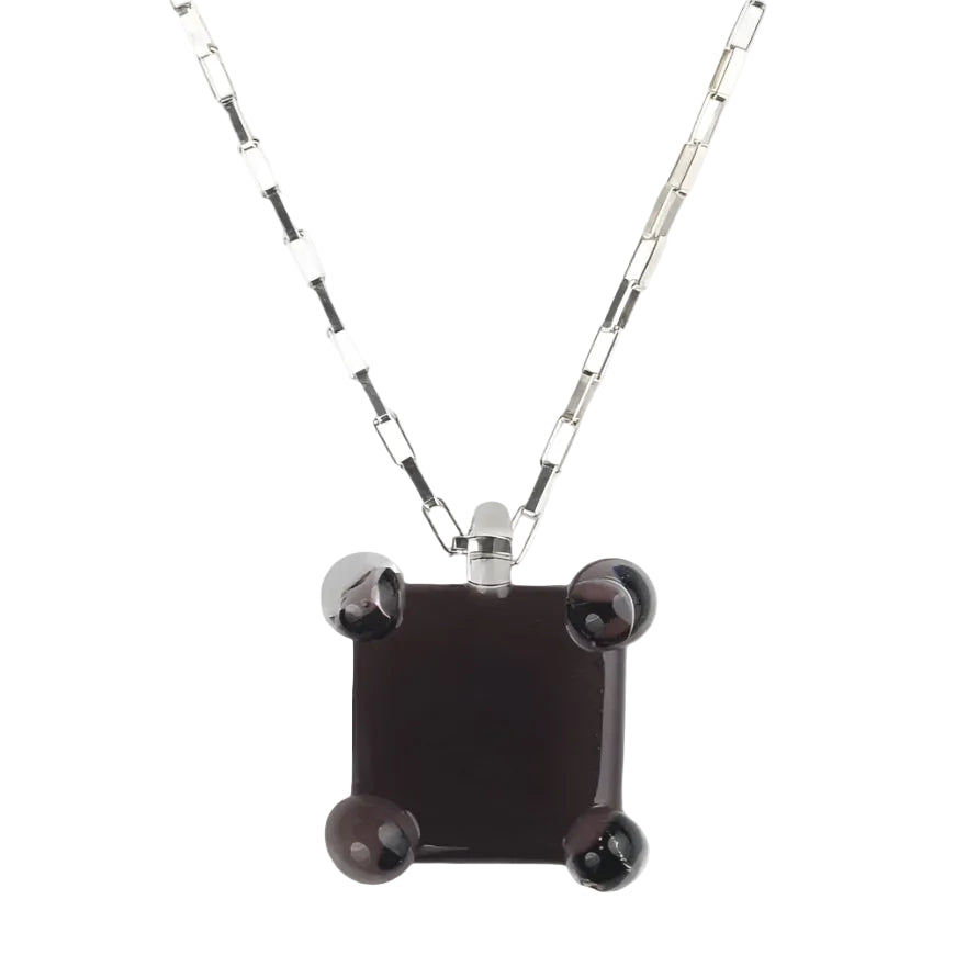 Prong Square Necklace by KEANE - At Present Jewelry