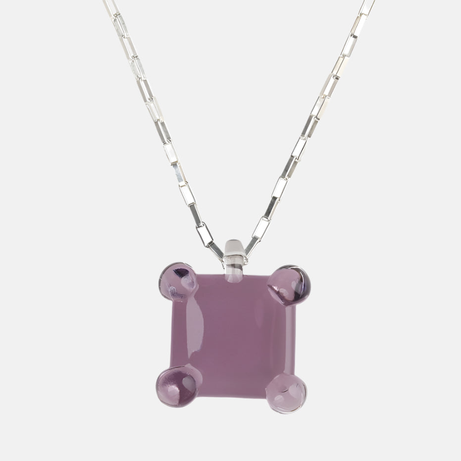 Prong Square Necklace by KEANE - At Present Jewelry
