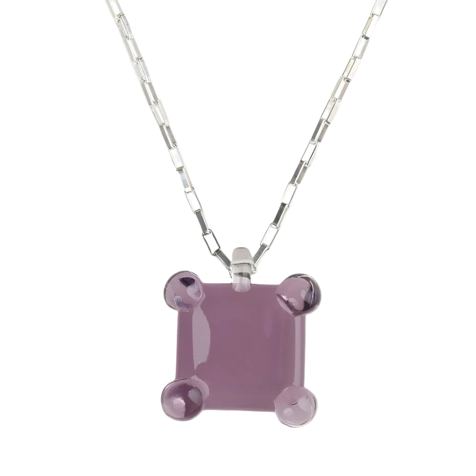 Prong Square Necklace by KEANE - At Present Jewelry