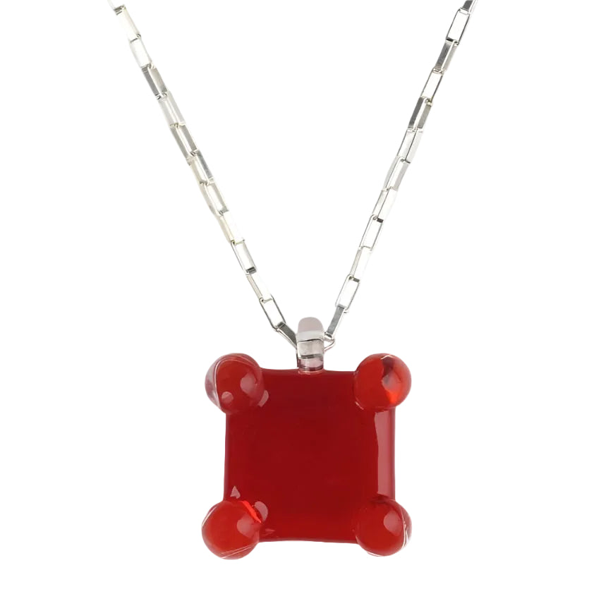 Prong Square Necklace by KEANE - At Present Jewelry