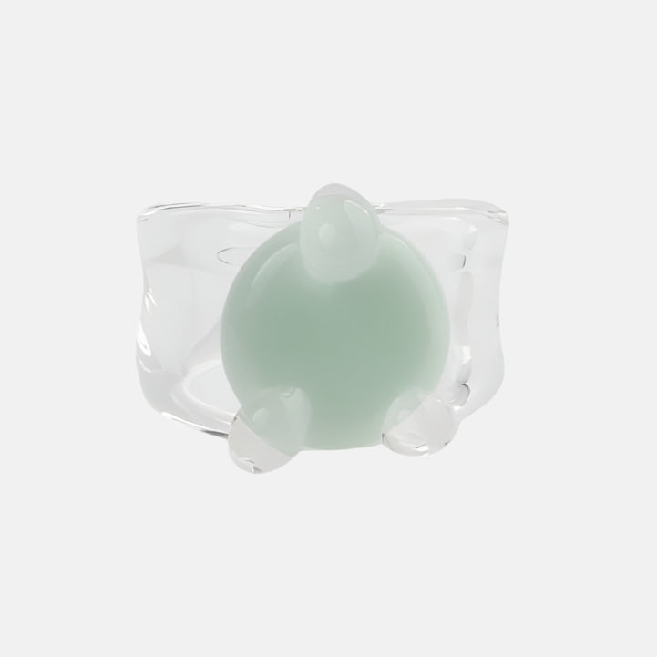 Disc Prong Set Ring by KEANE - At Present Jewelry