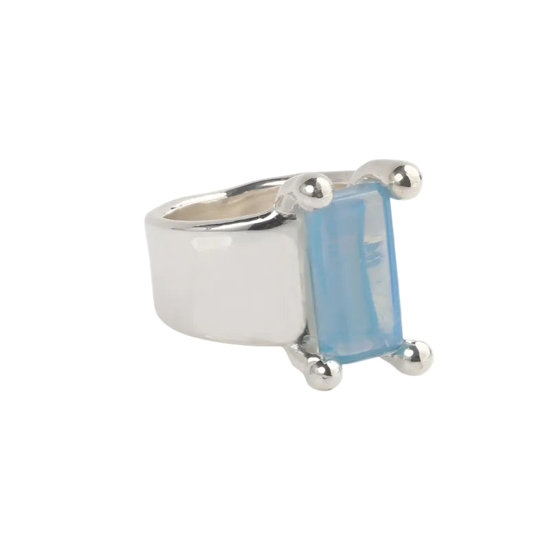 Silver Prong Set Ring by KEANE - At Present Jewelry