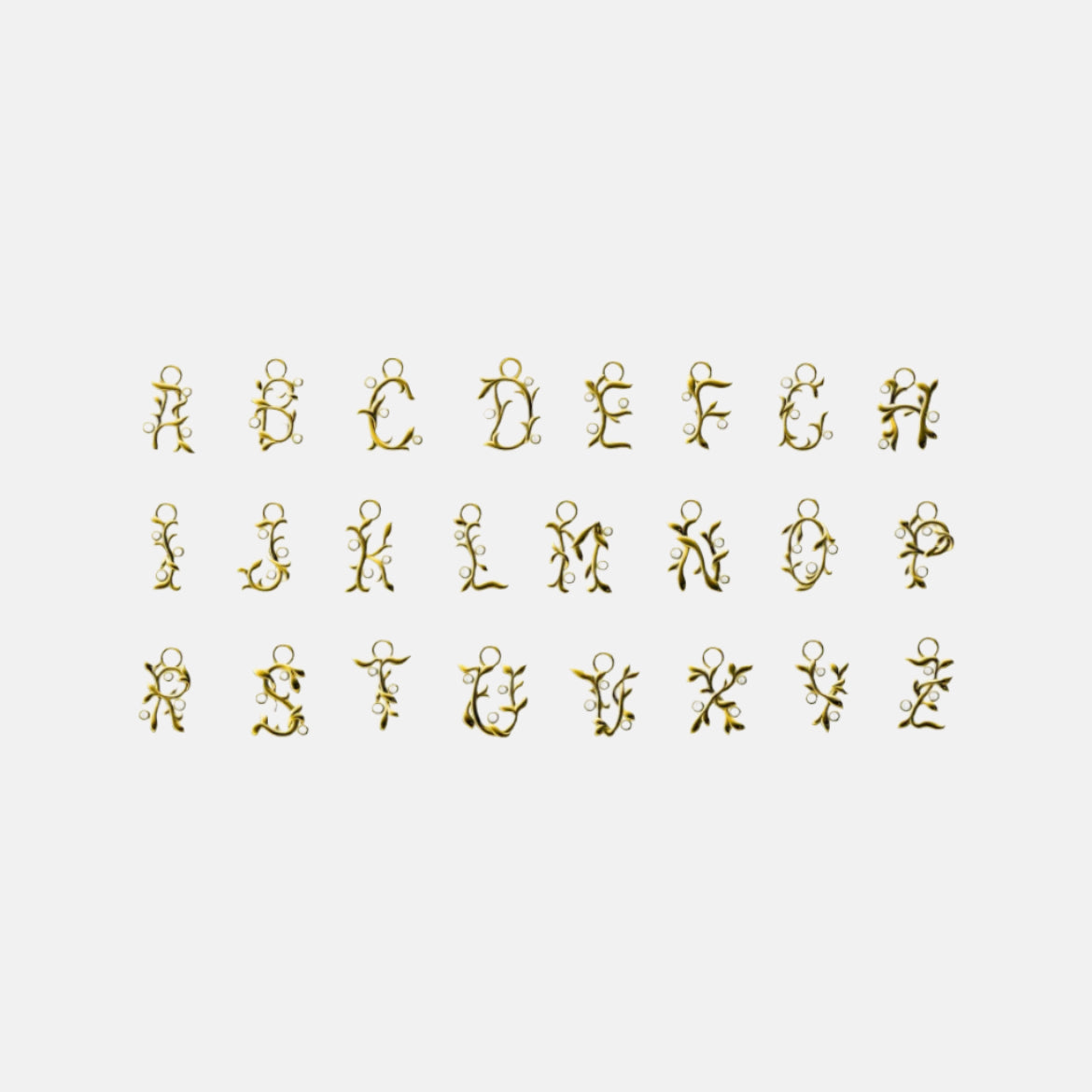 Vine Initial Pendants by Eden Presley - At Present Jewelry