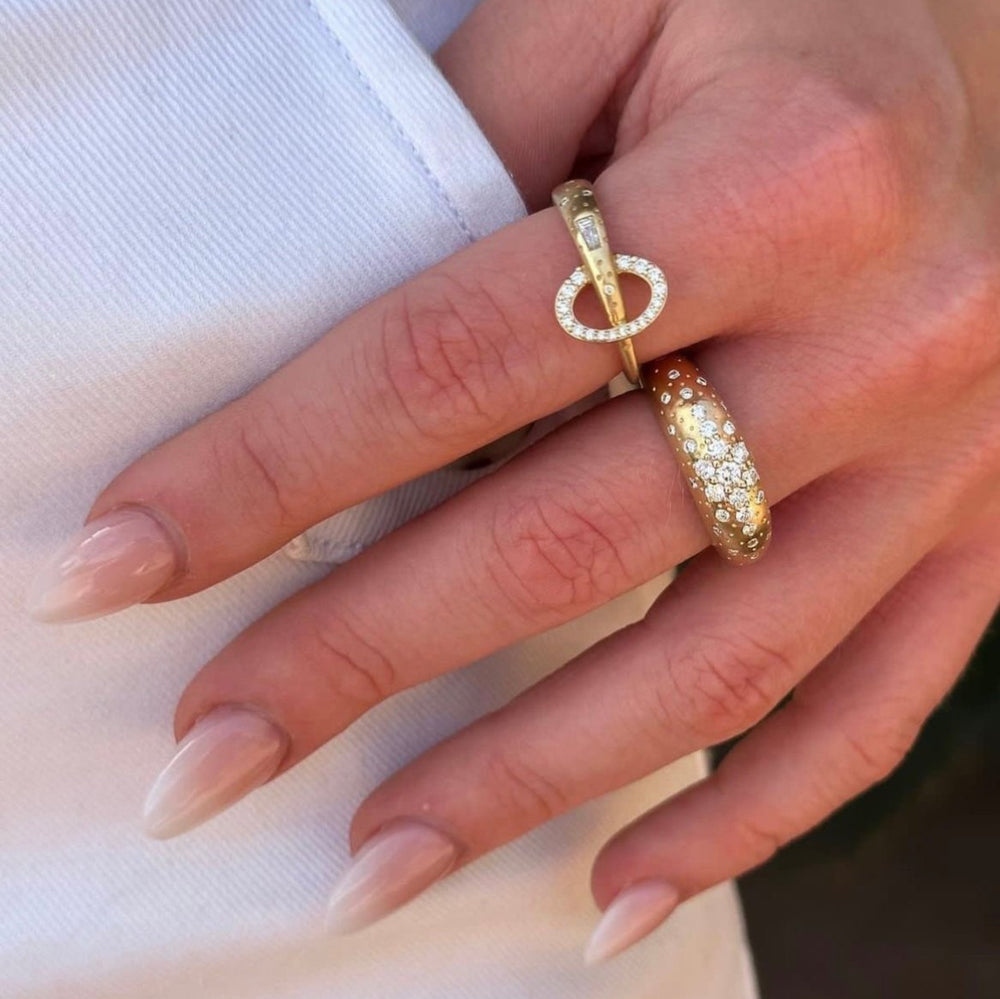 Cosmic Bloom Supernova Line Ring by Meredith Young - At Present Jewelry