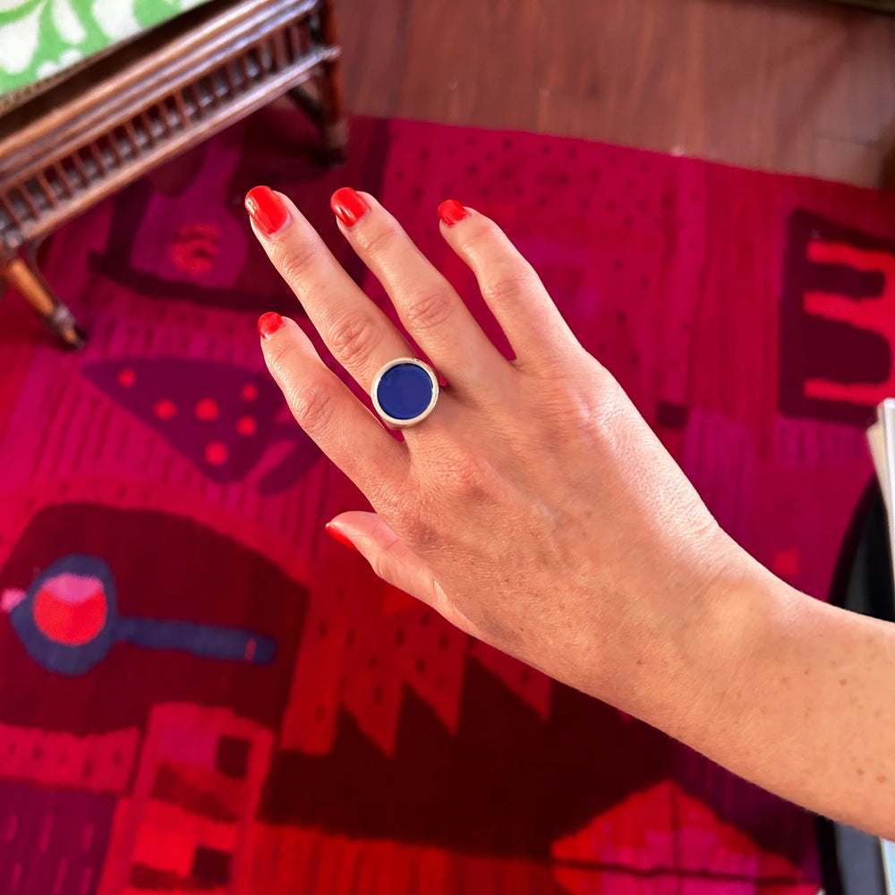 Ellsworth Pillbox Ring, Silver by Monbouquette - At Present Jewelry