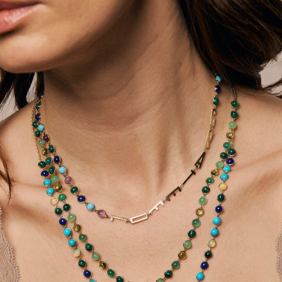 Cab Candy Mantra Necklace by Eden Presley - At Present Jewelry