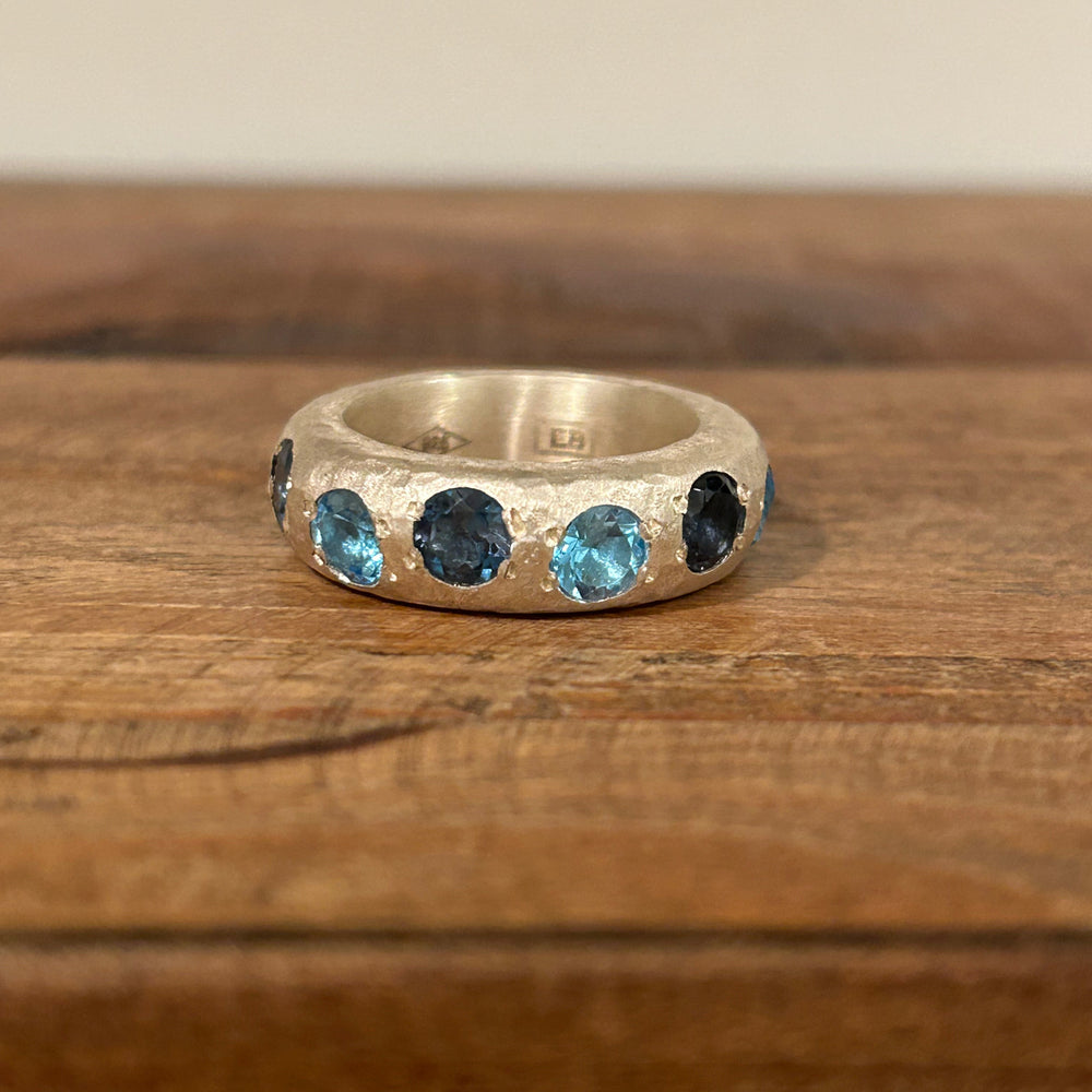 Jumbo Leo Ring, Lagoon by ELIBURCH - At Present Jewelry