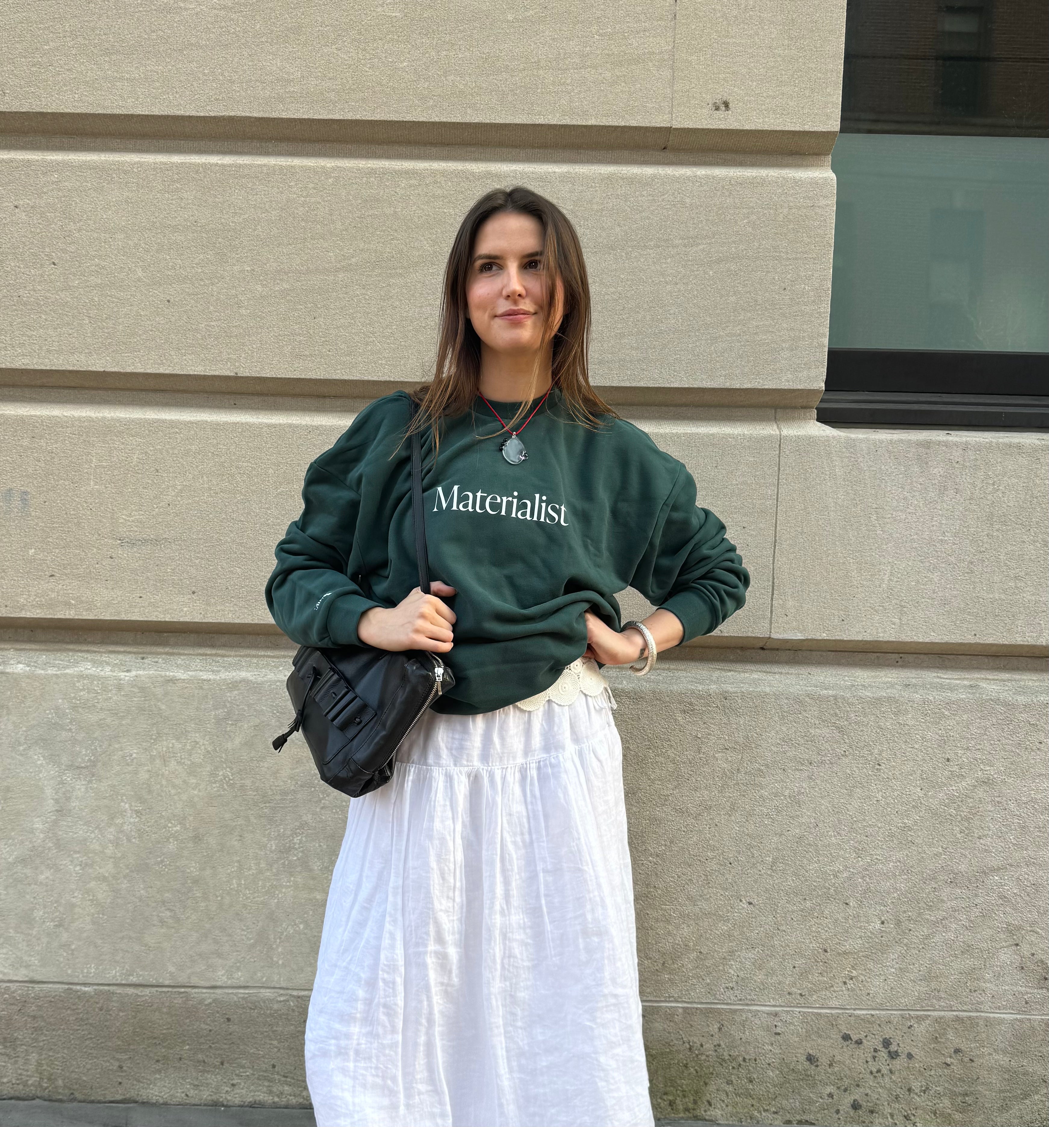 Materialist Crewneck by At Present - At Present Jewelry