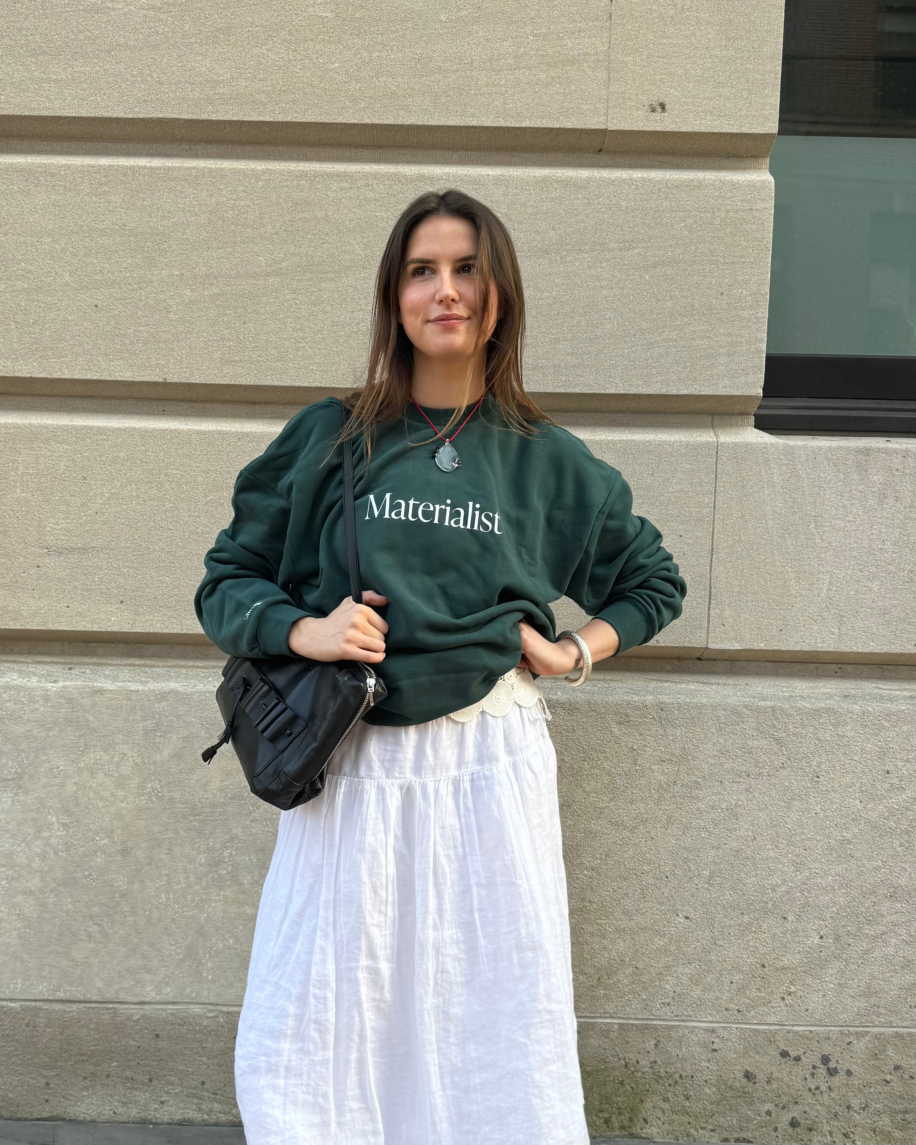 Materialist Crewneck by At Present - At Present Jewelry