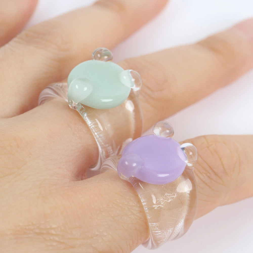 Disc Prong Set Ring by KEANE - At Present Jewelry