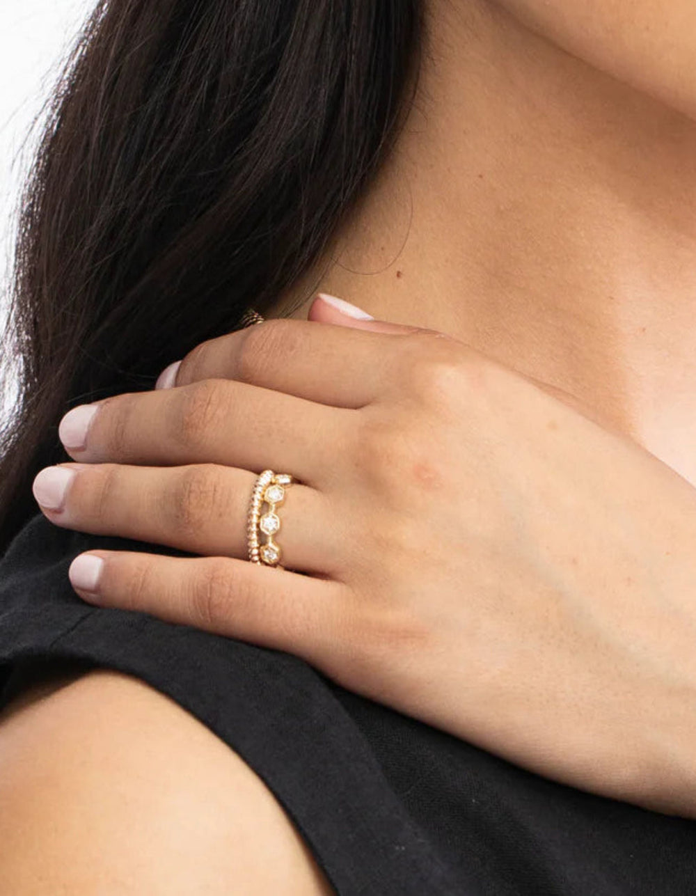 Diamond Hex Eternity Ring