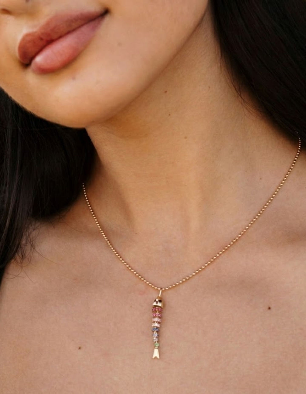 Kinetic Rainbow Poisson Pendant