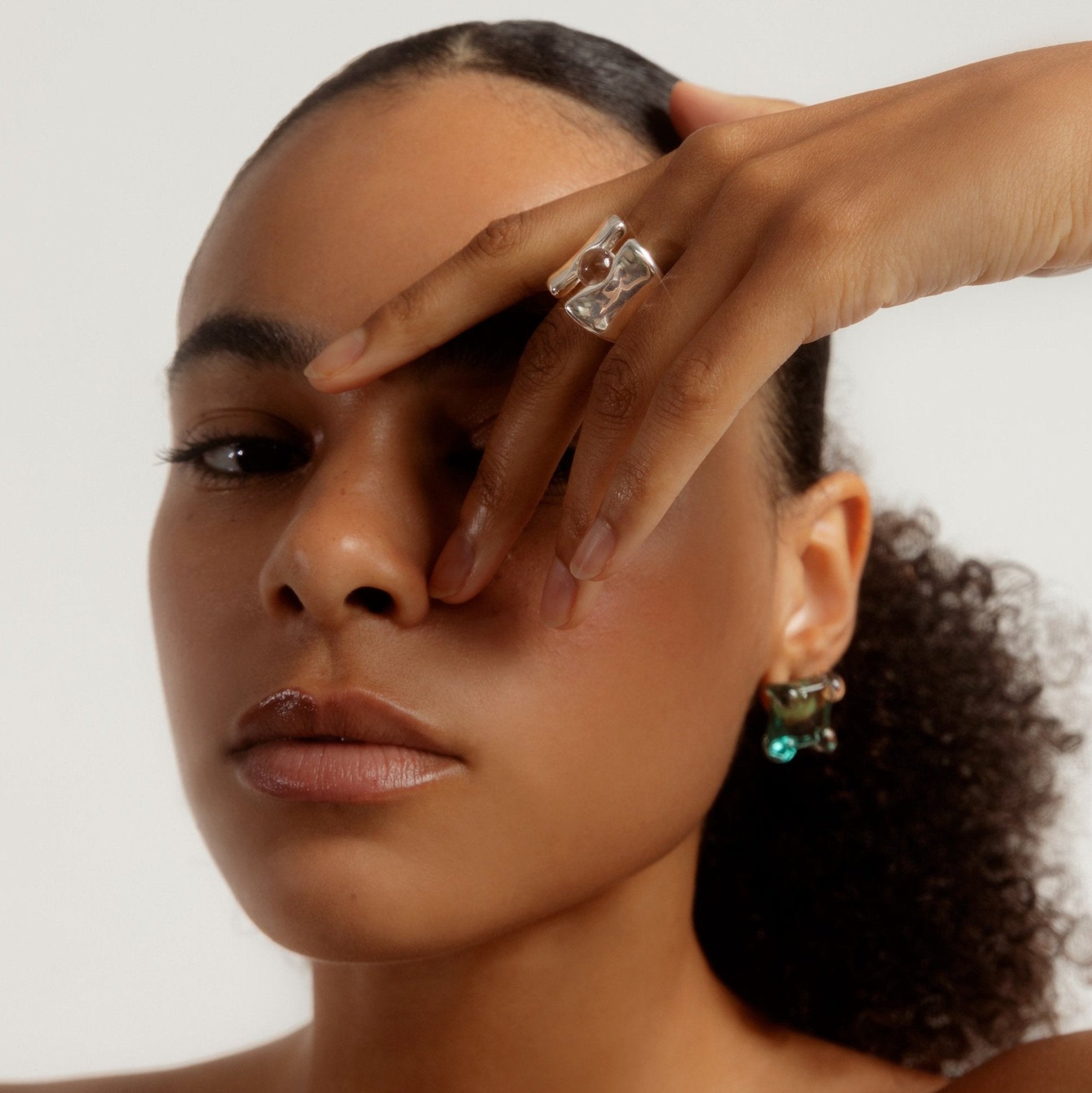 Square Prong Set Earrings by KEANE - At Present Jewelry