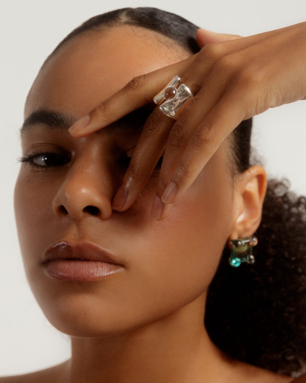 Square Prong Set Earrings by KEANE - At Present Jewelry