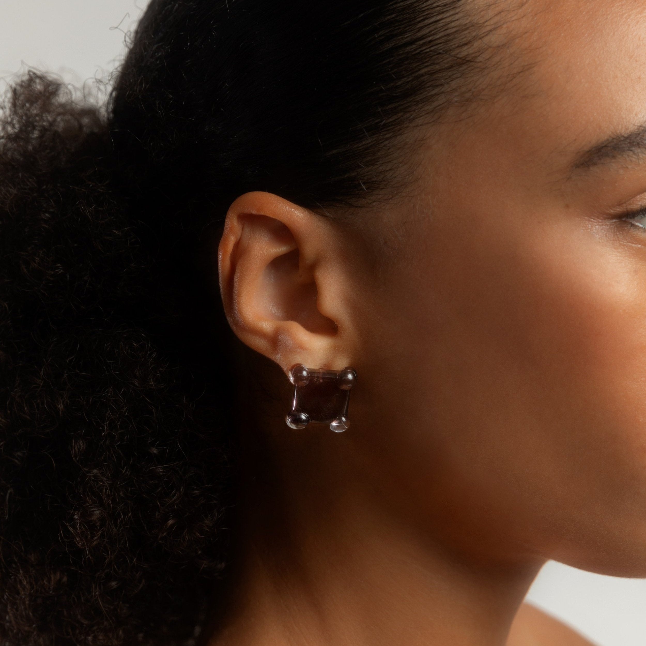 Square Prong Set Earrings by KEANE - At Present Jewelry