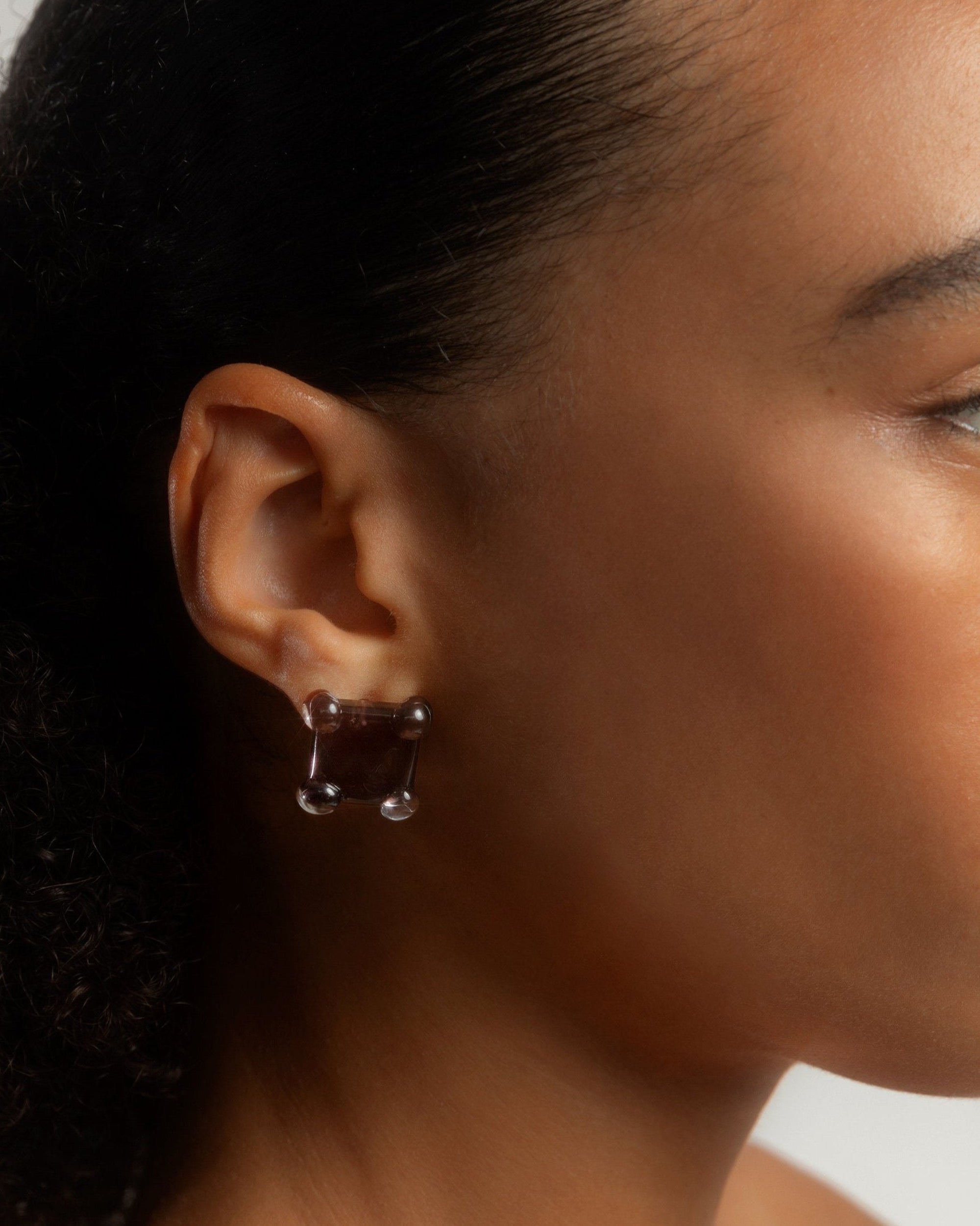 Square Prong Set Earrings by KEANE - At Present Jewelry