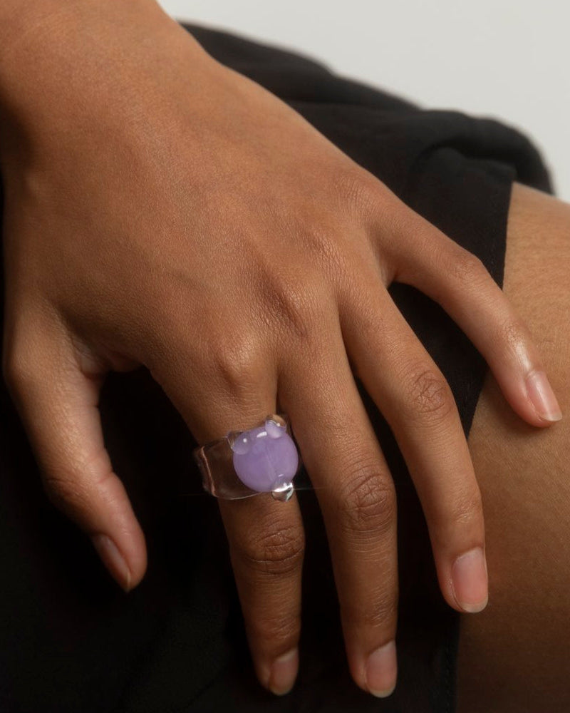 Disc Prong Set Ring by KEANE - At Present Jewelry