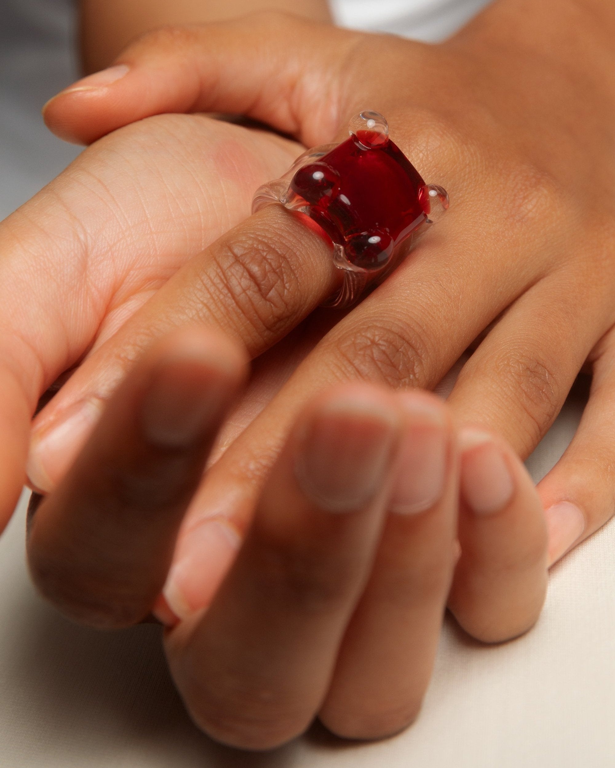 Square Prong Set Ring by KEANE - At Present Jewelry