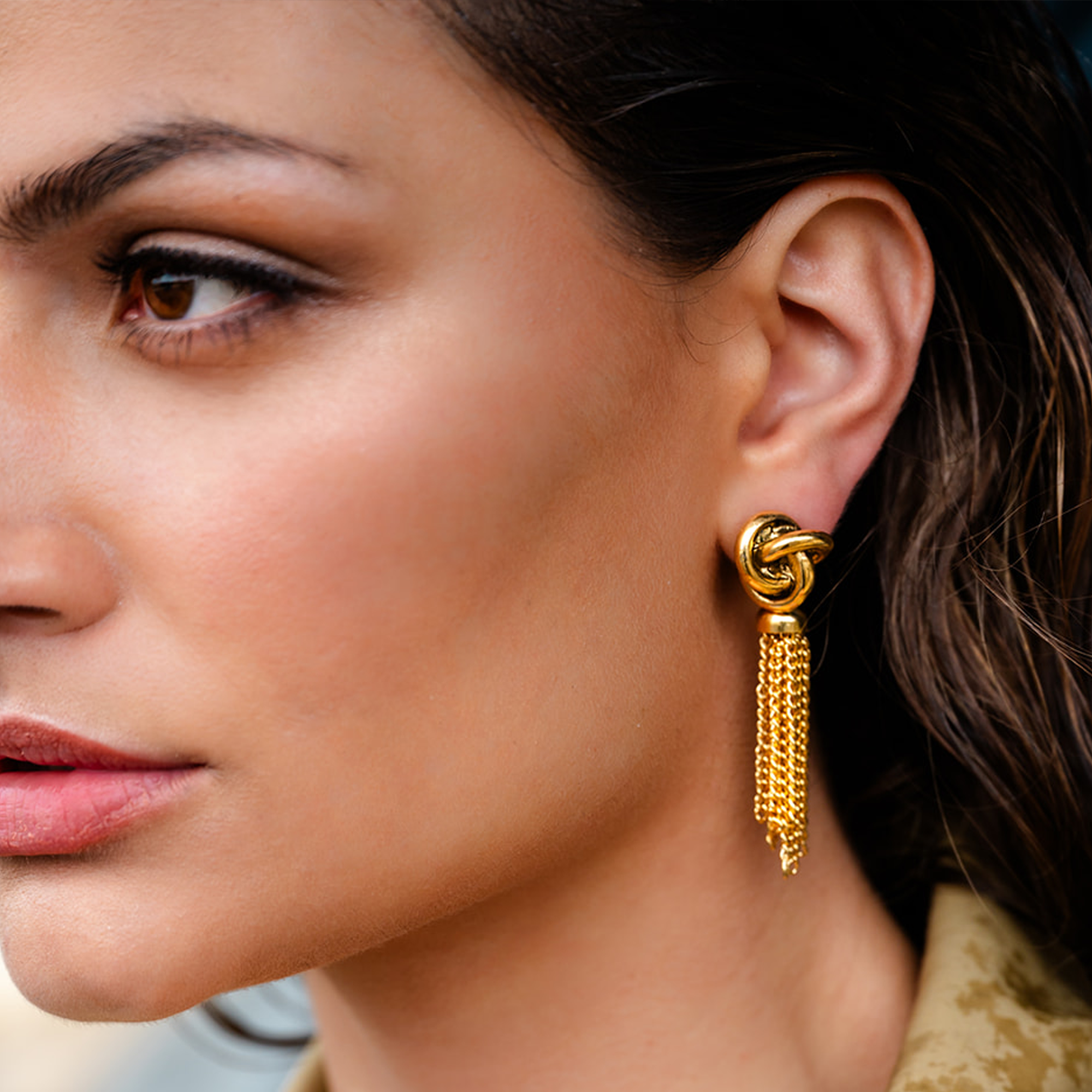 Knot Tassel Earring by Christina Caruso - At Present Jewelry