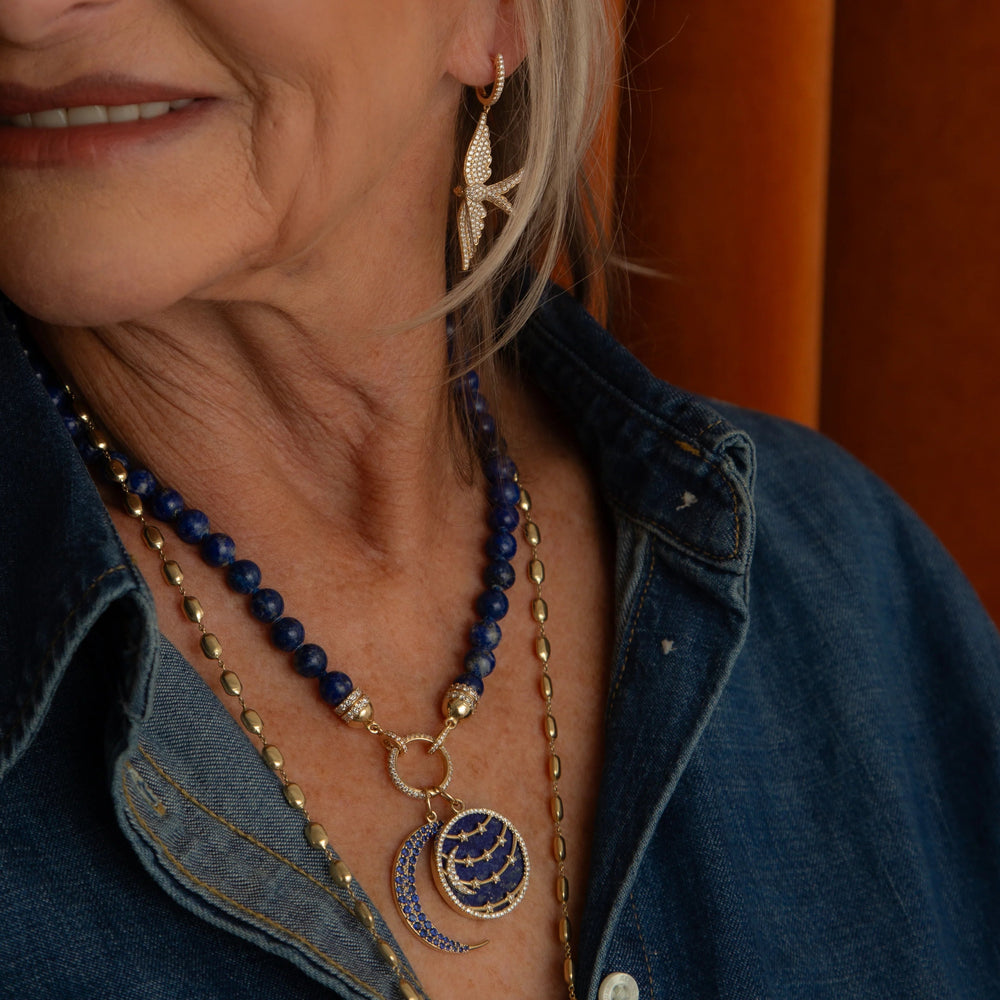 Moon to My Stars Lapis Celestial Charm by Lionheart - At Present Jewelry