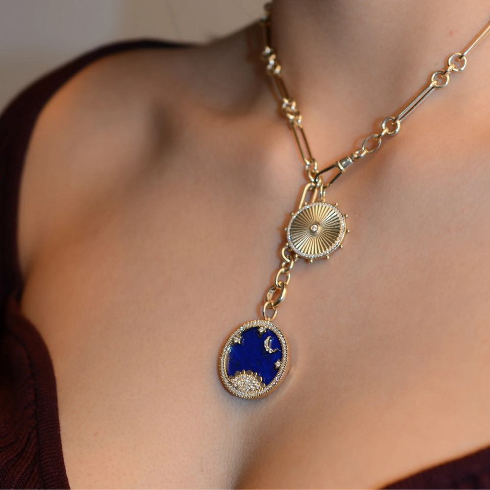 Starry Night Lapis Mountain Charm by Lionheart - At Present Jewelry