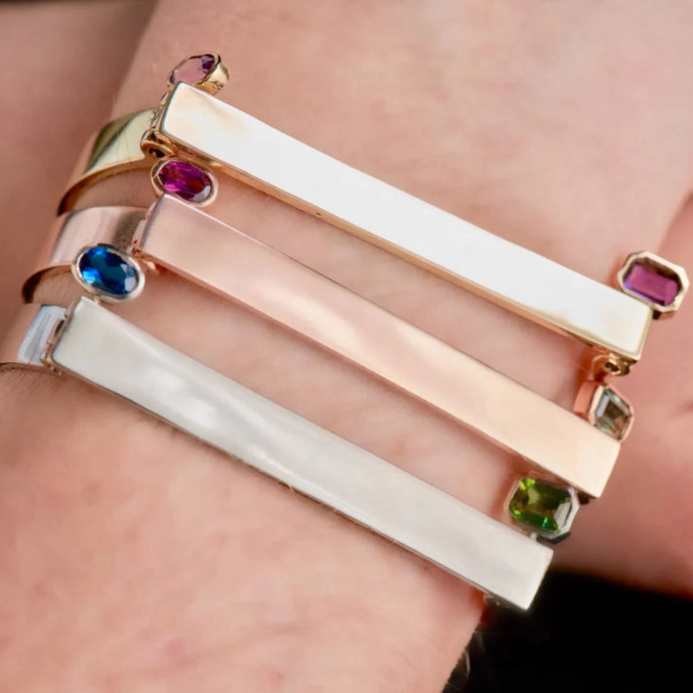 Double Screw Bangle In Rose Gold by Leslie Paige Jewelry - At Present Jewelry