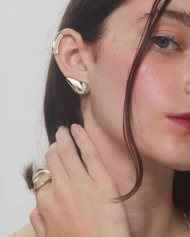 Split Helix Ear Cuff in Silver