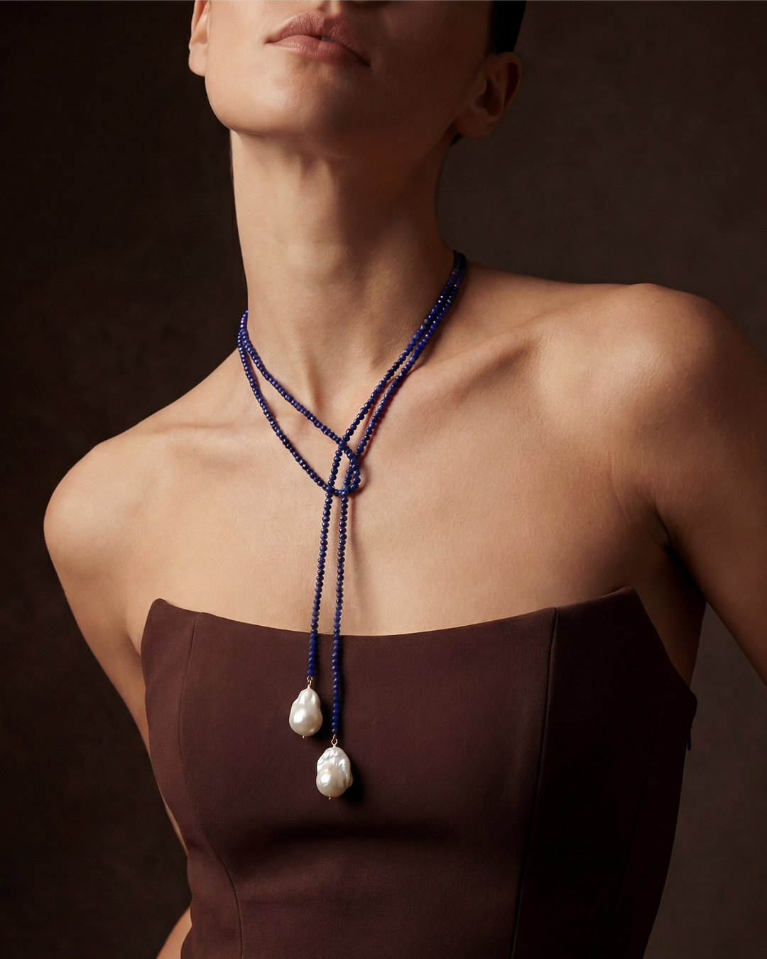 Lapis Classic Gemstone Lariat by Joie DiGiovanni - At Present Jewelry