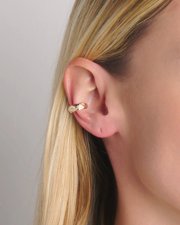 Mira Gold Ear Cuff by Mandy Reid - At Present Jewelry