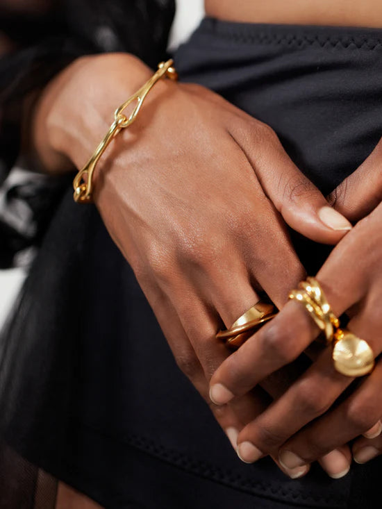 Sabine Link Bracelet in Vermeil by MM Druck - At Present Jewelry