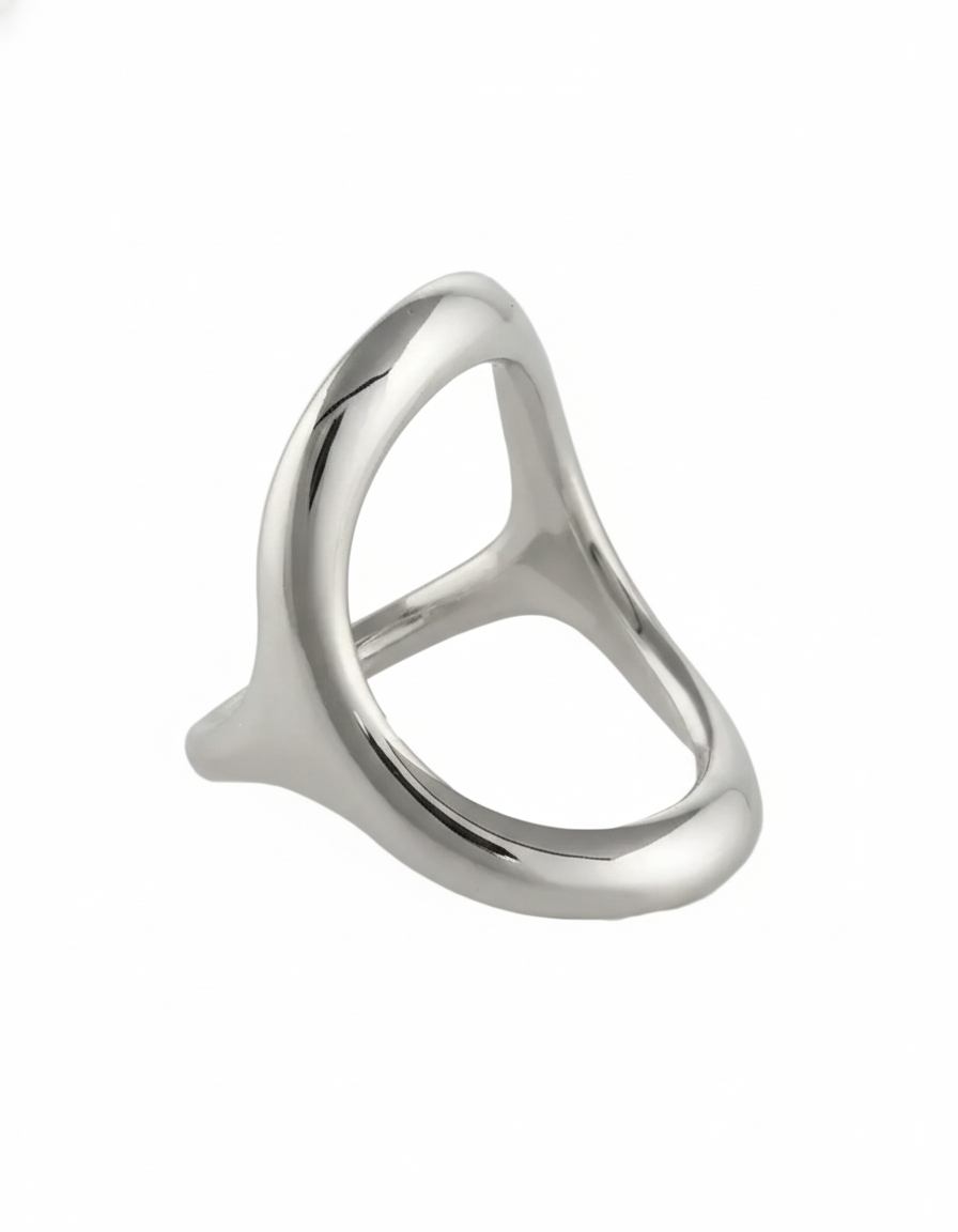 Bold Continuity Ring by White/Space - At Present Jewelry