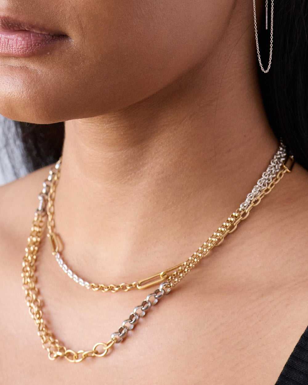 Patchwork Chain Necklace by Monbouquette - At Present Jewelry