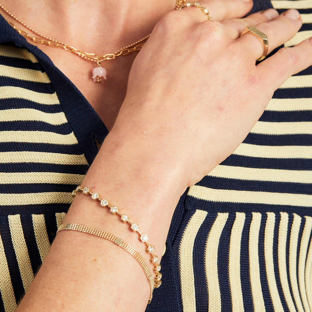 Diamond Hex Tennis Bracelet by Ariel Gordon Jewelry - At Present Jewelry