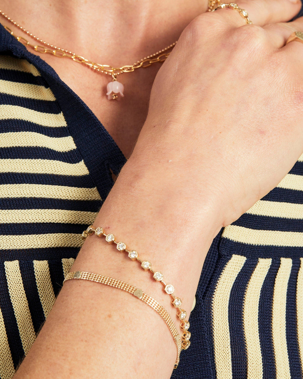 Diamond Hex Tennis Bracelet by Ariel Gordon Jewelry - At Present Jewelry