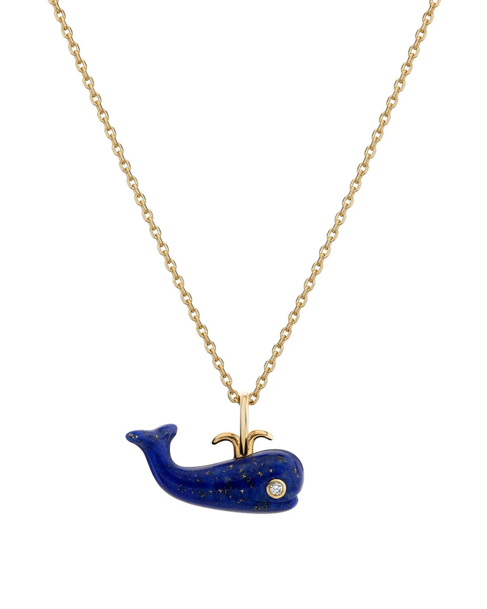 Lapis Migrating Whale Charm by Ariel Gordon Jewelry - At Present Jewelry