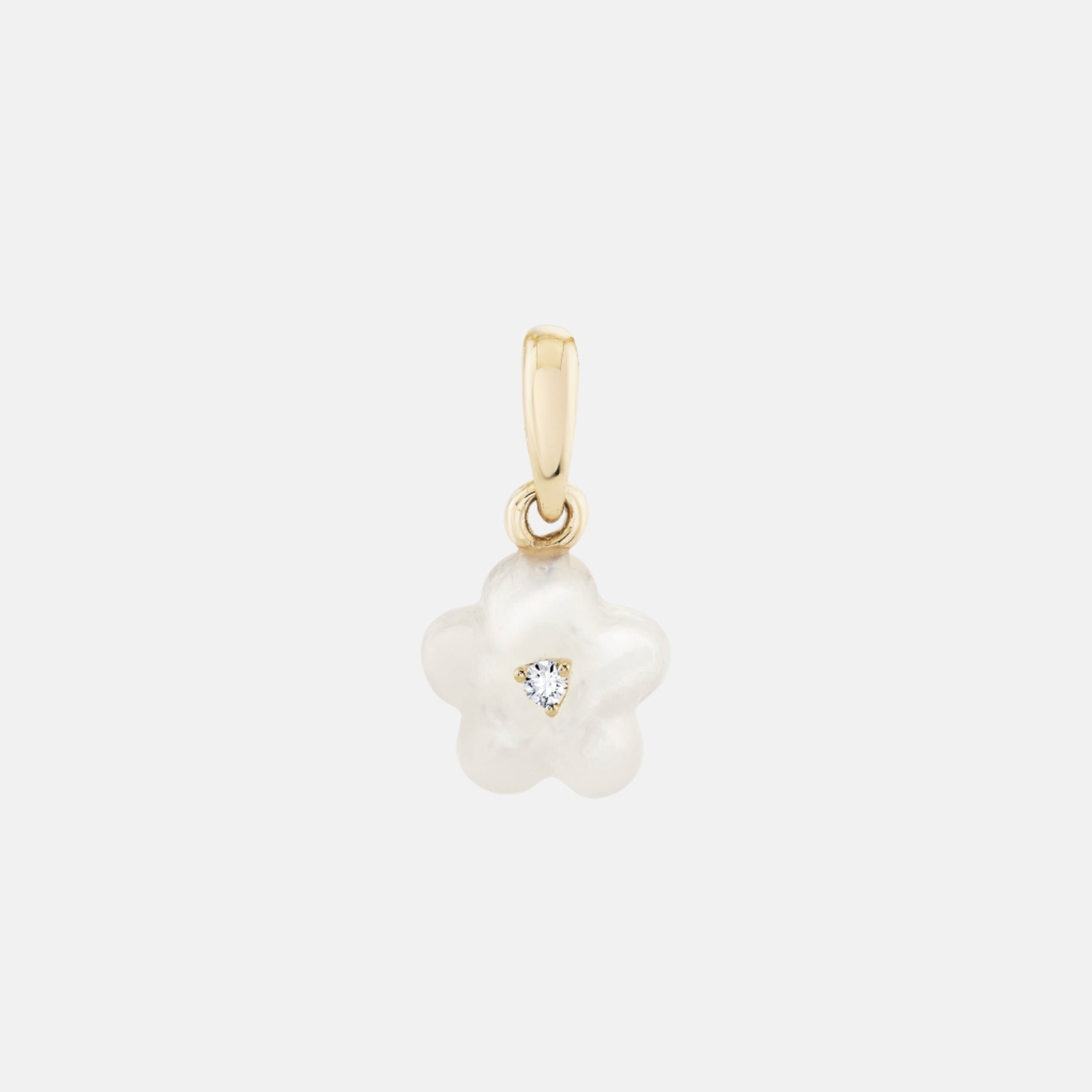 Diamond Blossom Mother of Pearl Charm
