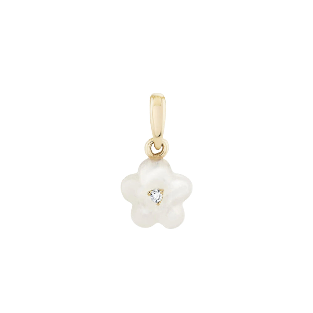 Diamond Blossom Mother of Pearl Charm by Ariel Gordon Jewelry - At Present Jewelry