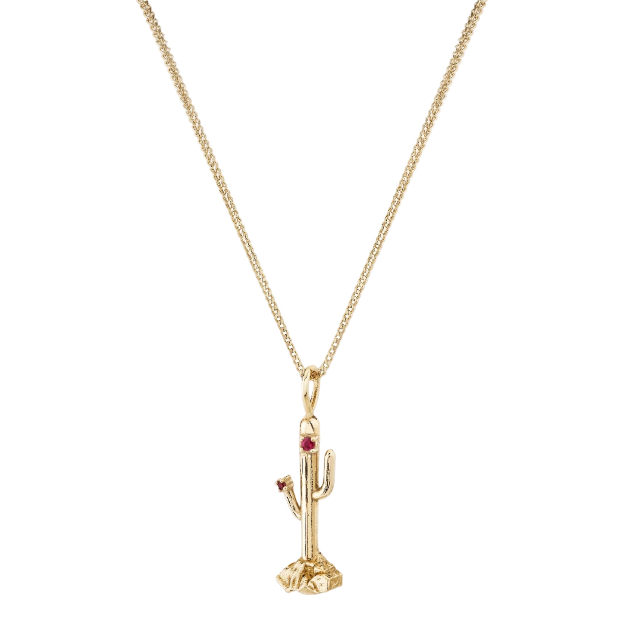 Ruby Blossom Cactus Charm by Ariel Gordon Jewelry - At Present Jewelry