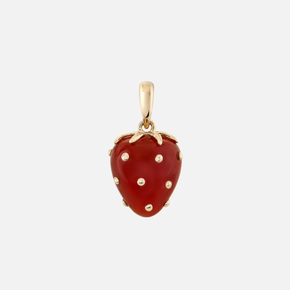 Petite Strawberry Agate Pendant by Ariel Gordon Jewelry - At Present Jewelry