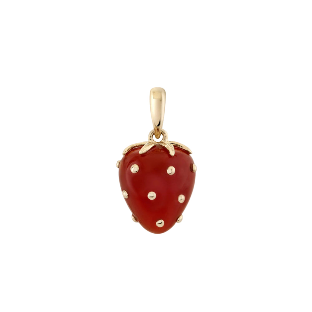 Petite Strawberry Agate Pendant by Ariel Gordon Jewelry - At Present Jewelry