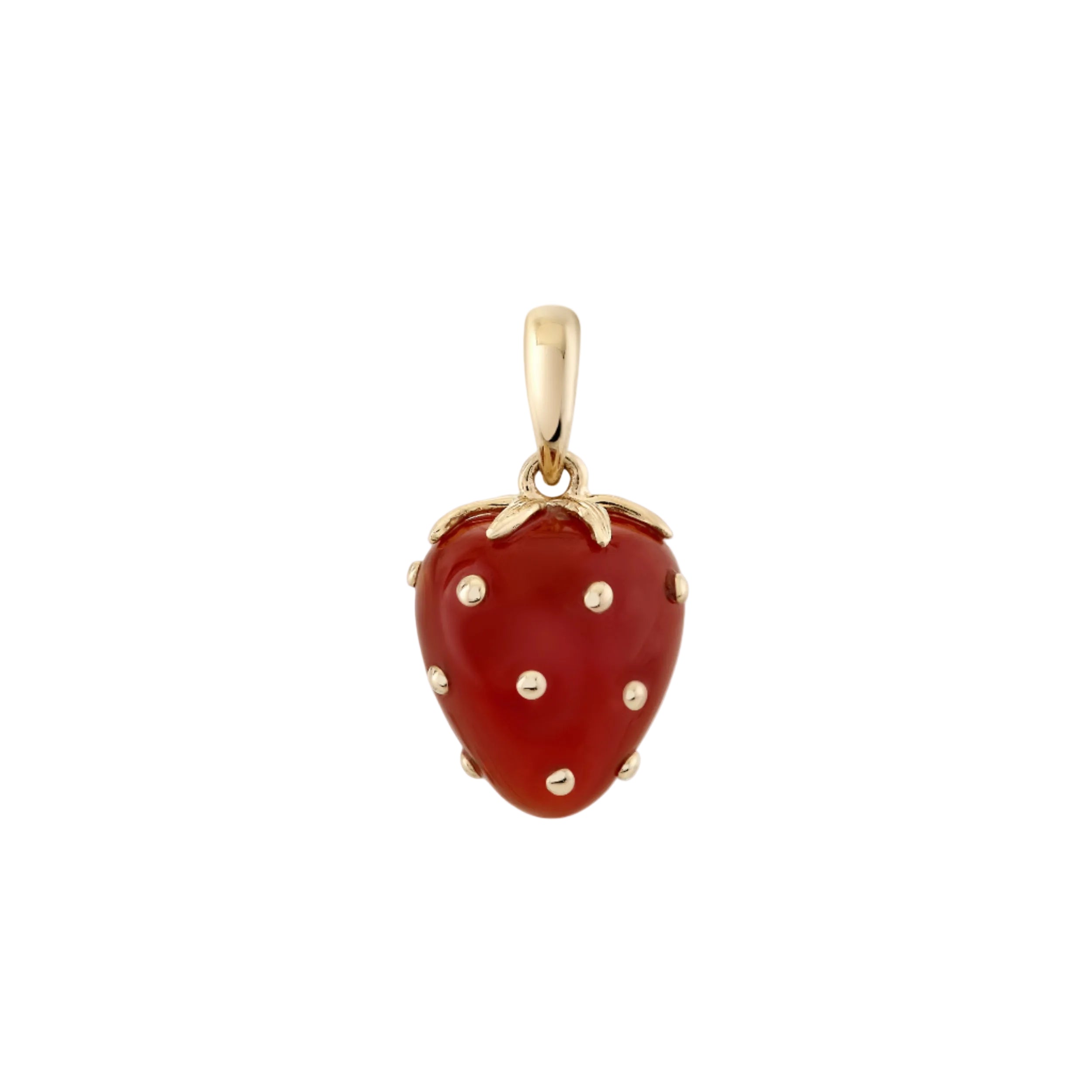 Petite Strawberry Agate Pendant by Ariel Gordon Jewelry - At Present Jewelry